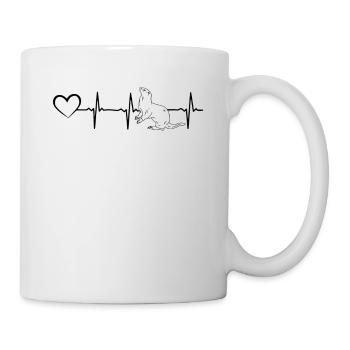 Otter Heartbeat Heart Otter Animal - Sea Otter Hea - Mug - white - Right
