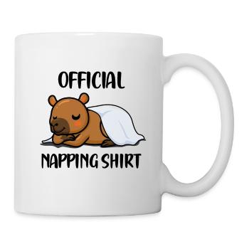 Schlafende Capybara Pyjamas Lustiges Nagetier Wortspiel - Tasse - Weiß - Rechts