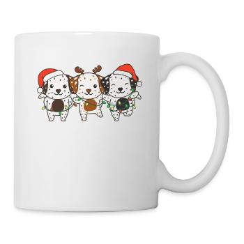 Dalmatiner Weihnachten Weihnachtstiere süße Hunde - Tasse - Weiß - Rechts