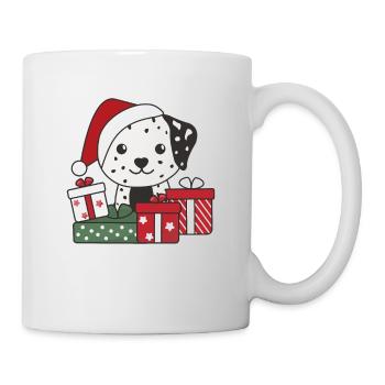 Dalmatiner Weihnachten Geschenk Winter Hunde - Tasse - Weiß - Rechts