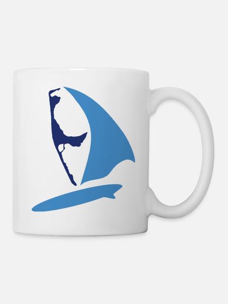 sylt surfer blau - Tasse - Weiß