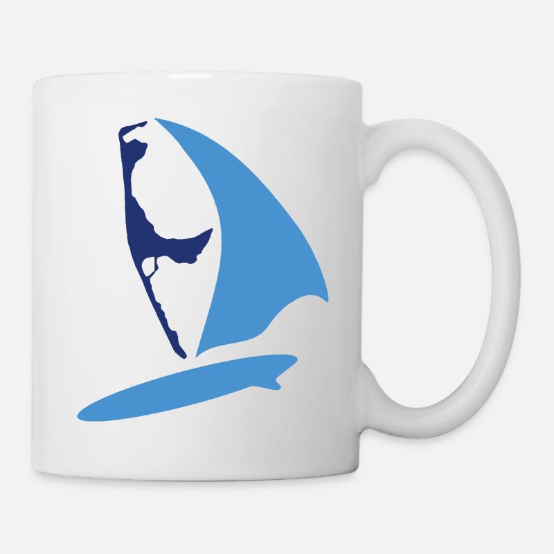 sylt surfer blau - Tasse - Weiß