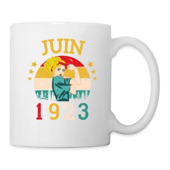 Juin 1923 Anniversaire Vintage Happy Birthday - Mug blanc - blanc - Droite