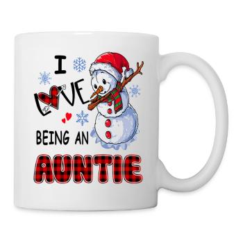 Chirstmas Bonhomme de neige J’aime être une tante - Mug blanc - blanc - Droite