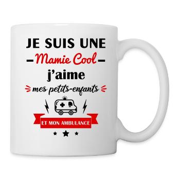Mamie cool ambulance, fête des grands-mères - Mug blanc - blanc - Droite