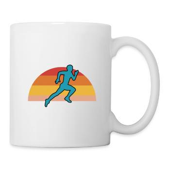 Lustiges Marathon Läufer Cross Country Marathoner - Tasse - Weiß - Rechts