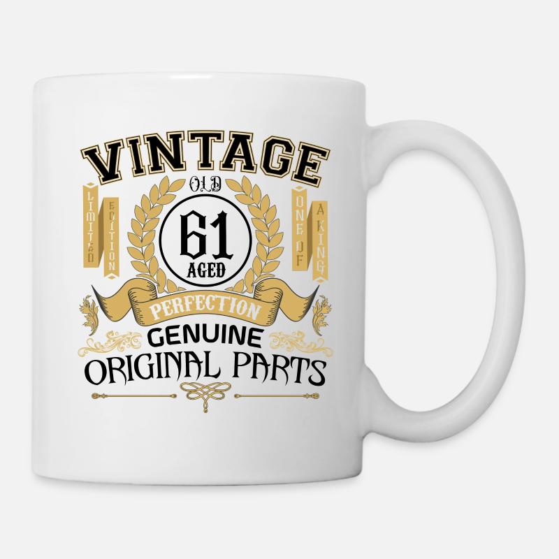 Vintage 61 ans - cadeau d’anniversaire 61 ans !!! - Mug blanc - blanc