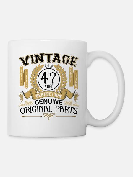 Vintage 47 years - birthday gift 47 years !!! - Mug - white