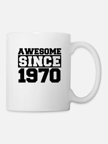 Awesome since 1970 - Mug - white