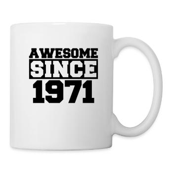 Génial depuis 1971 - Mug blanc - blanc - Droite