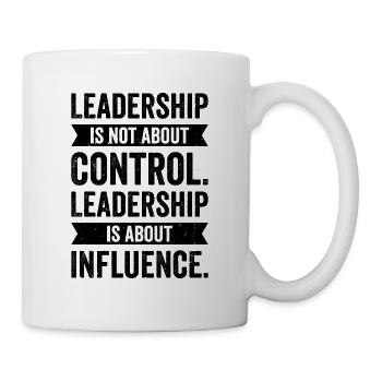 Leadership Wisdom Quotes Leader Inspire Motivator - Mug - white - Right