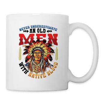 Des vieillards avec du sang indigène, des Indiens. - Mug blanc - blanc - Droite