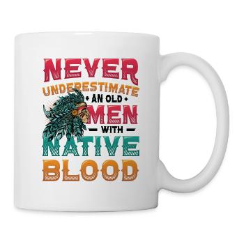 Des vieillards avec du sang indigène, des Indiens. - Mug blanc - blanc - Droite
