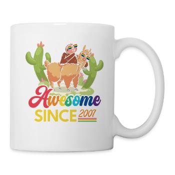 Awesome Since 2007 Geburtsjahr Schaf Jahrestag - Tasse - Weiß - Rechts