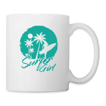 Surfer Girl Surfing Water Sports Wind - Mug - white - Right