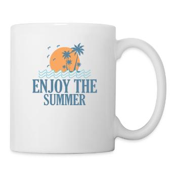 Enjoy the Summer surfen Wellenreiten - Tasse - Weiß - Rechts