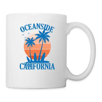 Oceanside California Surfing - Mug - white - Right