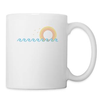 Waves and sun for surfing Surfing - Mug - white - Right