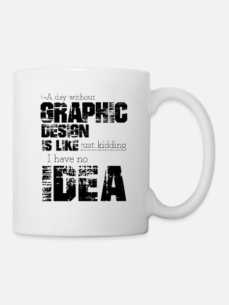 Grafikdesign - Tasse - Weiß