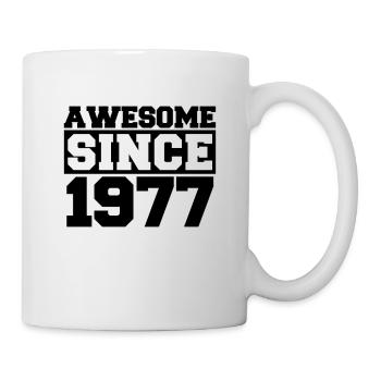 Awesome since 1977 - Tasse - Weiß - Rechts