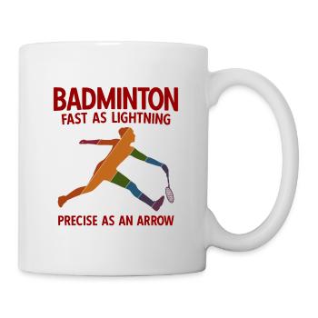 Badminton - Tasse - Weiß - Rechts