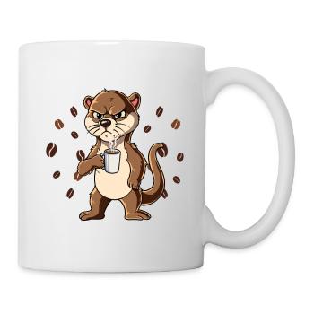 Nicht Ansprechen Vor Dem Ersten Kaffee Otter - Tasse - Weiß - Rechts