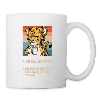 Meine 4 Stimmungen Kaffee Leopard - Tasse - Weiß - Rechts