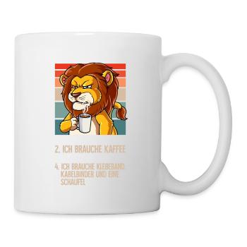 Meine 4 Stimmungen Kaffee Löwe - Tasse - Weiß - Rechts