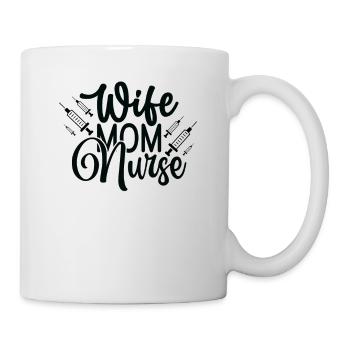 Wife Mama Nurse - Mug - white - Right