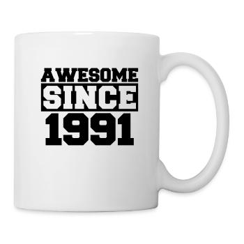 Awesome since 1991 - Tasse - Weiß - Rechts