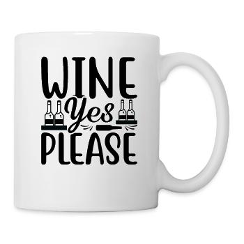 Vin Oui S’il vous plaît - Mug blanc - blanc - Droite