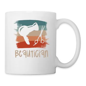 Rétro Vintage Classic Esthéticienne Cosmétologue - Mug blanc - blanc - Droite