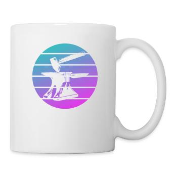 Retro Vintage Classic Blacksmith Blacksmithing - Tasse - Weiß - Rechts