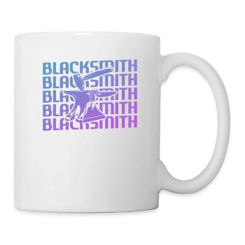 Retro Vintage Classic Blacksmith Blacksmithing - Tasse - Weiß - Rechts