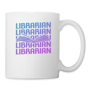Retro Vintage Classic Librarian Book Library - Tasse - Weiß - Rechts