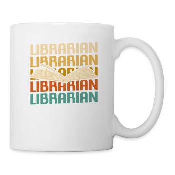 Bibliothèque de livres Retro Vintage Classic Librarian - Mug blanc - blanc - Droite