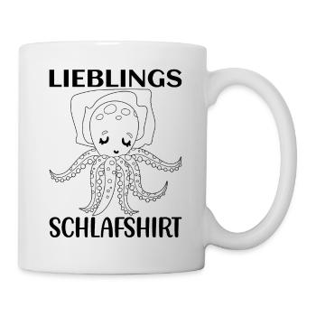 Kopffüßler Tintenfisch Oktopus Lieblings Schlafshi - Tasse - Weiß - Rechts