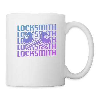 Retro Vintage Classic Locksmith Locksmithing - Tasse - Weiß - Rechts