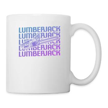 Retro Vintage Classic Lumberjack Woodworking - Tasse - Weiß - Rechts