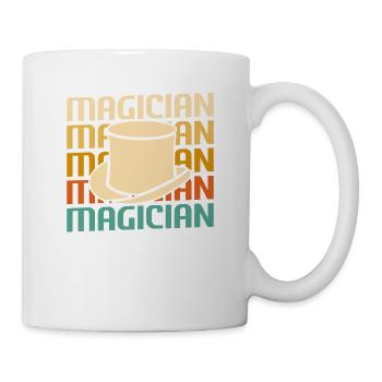Retro Vintage Classic Magician Magic Trick - Tasse - Weiß - Rechts