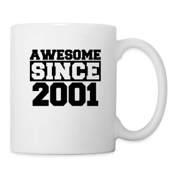 Génial depuis 2001 - Mug blanc - blanc - Droite