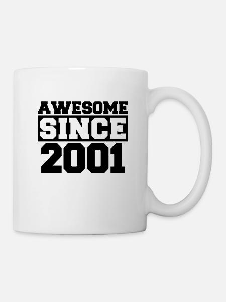Awesome since 2001 - Tasse - Weiß