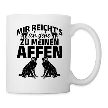 Orang-Utan Affe - Mir Reicht's Ich Gehe Zu Meinen - Tasse - Weiß - Rechts