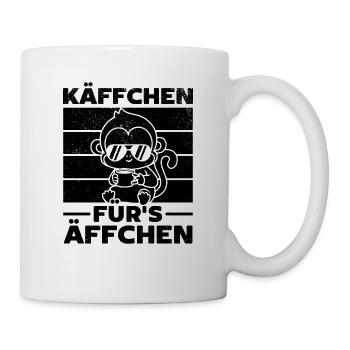 Lustige Affen Orang-Utan Affe - Käffchen für's A - Tasse - Weiß - Rechts
