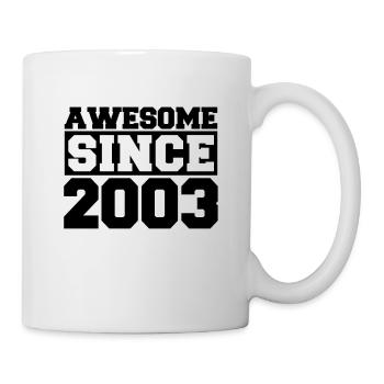 Génial depuis 2003 - Mug blanc - blanc - Droite