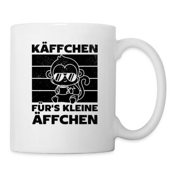 Käffchen für's Kleine Äffchen - Orang-Utan Affe - Tasse - Weiß - Rechts