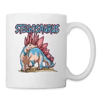 Stegosaurus Dinosaurier - Tasse - Weiß - Rechts