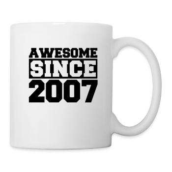 Génial depuis 2007 - Mug blanc - blanc - Droite