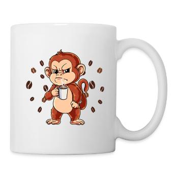 Nicht Ansprechen Vor Dem Ersten Kaffee Affe - Tasse - Weiß - Rechts