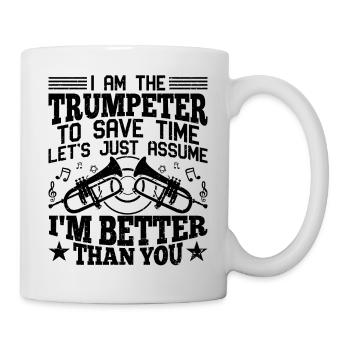 Trompettiste Trompette Instrument Cuivres Musique - Mug blanc - blanc - Droite